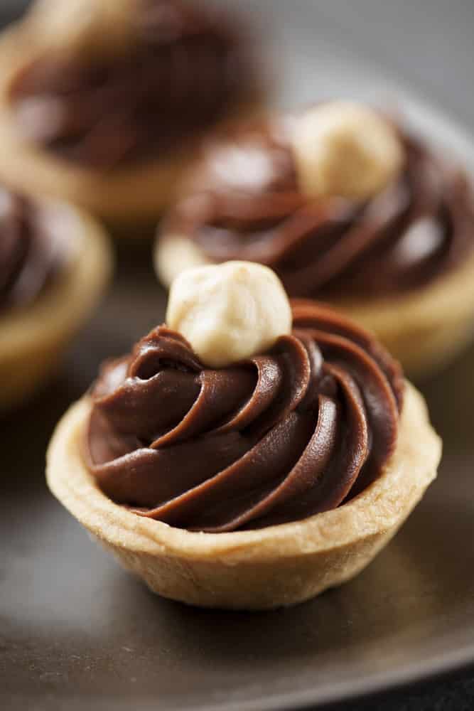 pasta frolla e mousse al cioccolato fluida