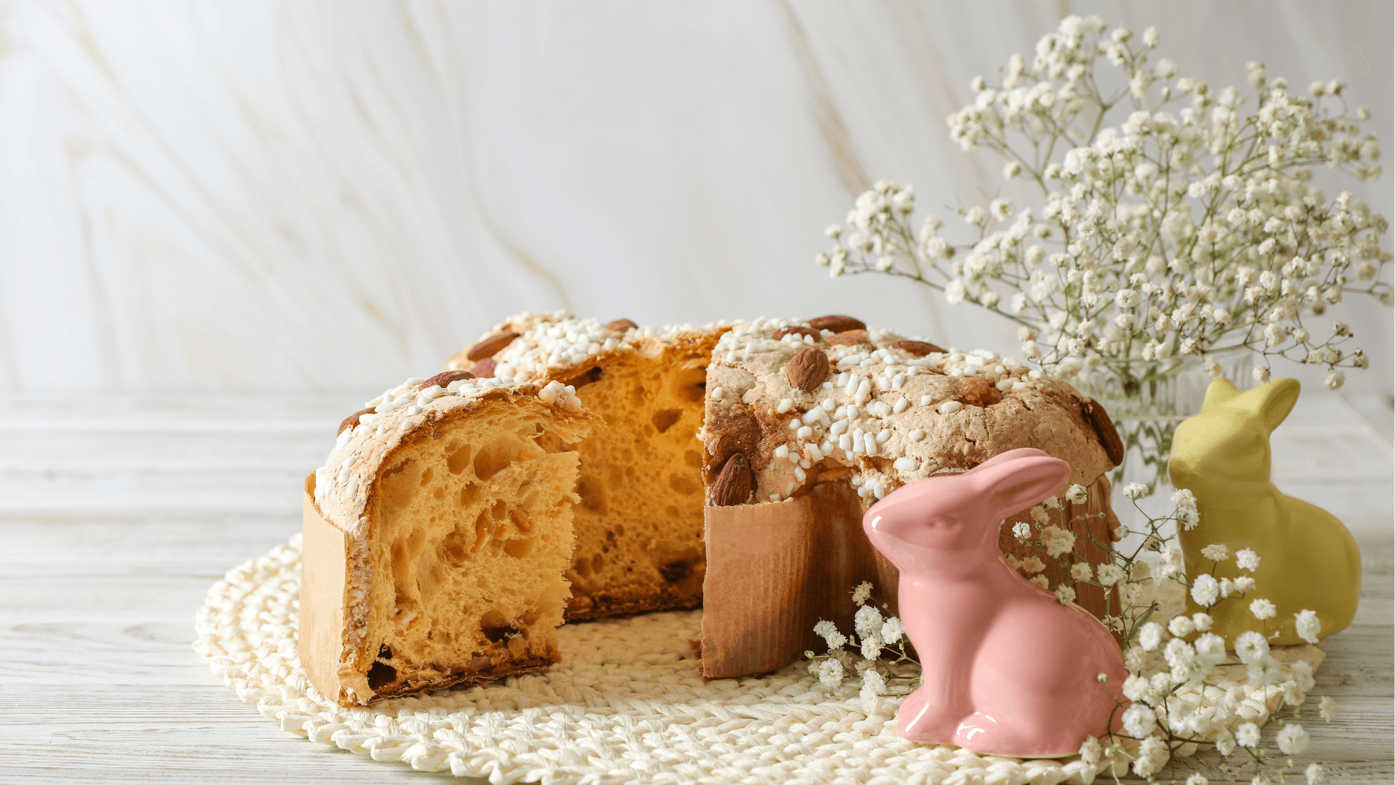 Colomba pasquale preparata con lievito di birra